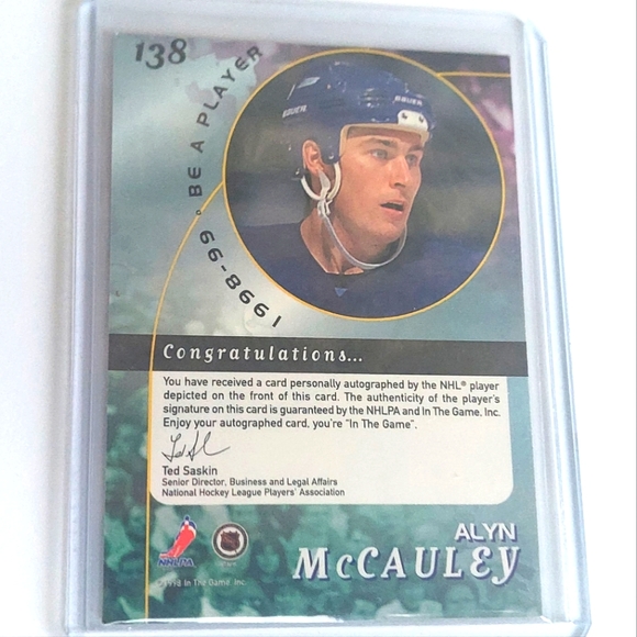Alyn McCauley Autograph In The Game Be A Player: Toronto Maple Leafs - Picture 2 of 2